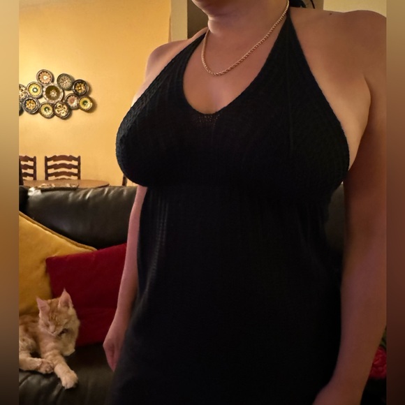 ANGL Black Knitted Halter Top - Picture 3 of 5